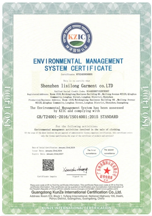 ENVIRONMENTAL MANAGEMENTSYSTEM CERTIFICATE