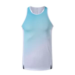 Customizable Sports Vest OEM ODM Rib and Yarn Dyed Collar Breathable Fabric XS-5XL Factory Supply